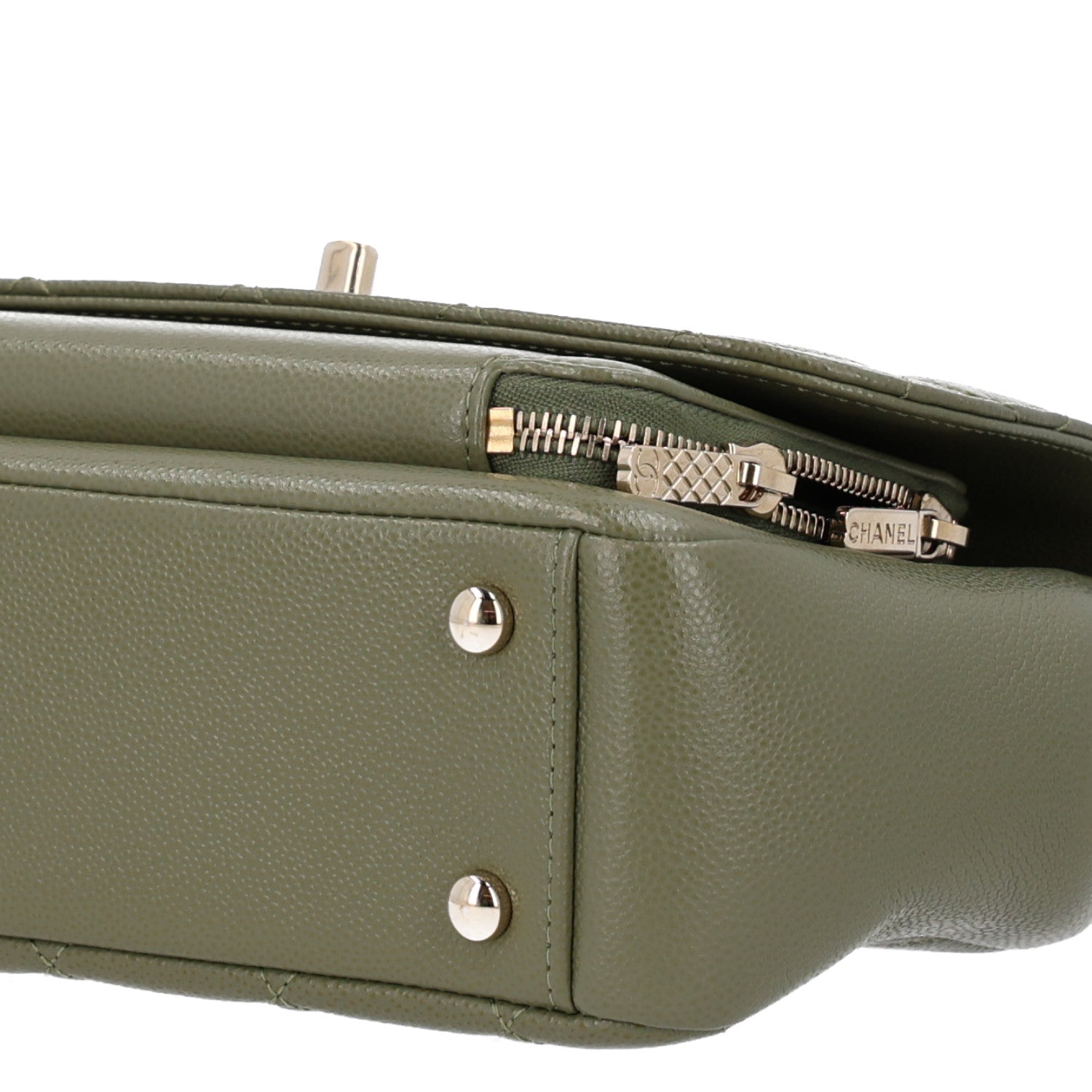 Chanel Caviar Quilted Medium Business Affinity Flap Green 10 of 10