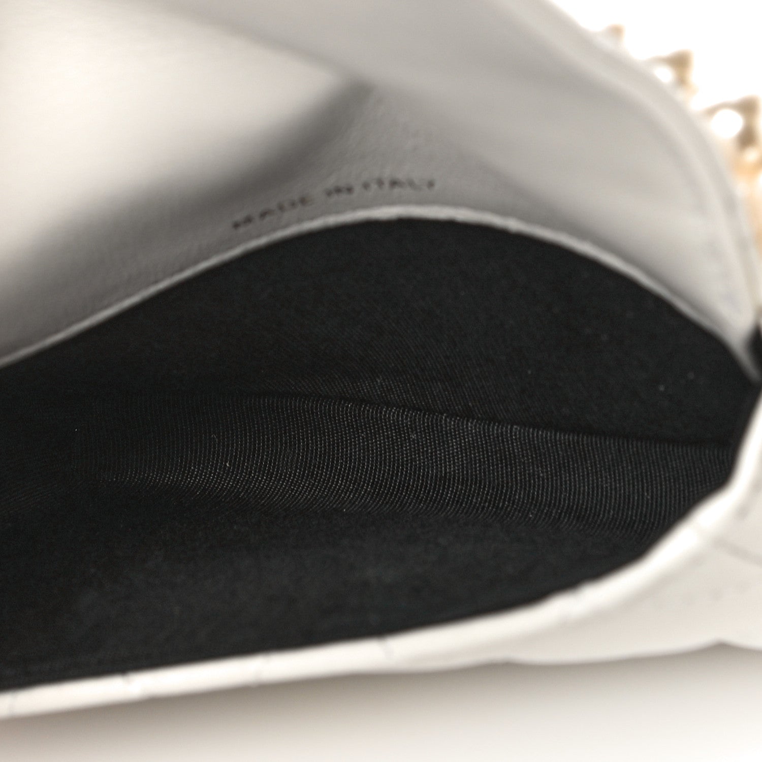 Chanel Calfskin Quilted About Pearls Card Holder Flap With Chain White 5 of 11