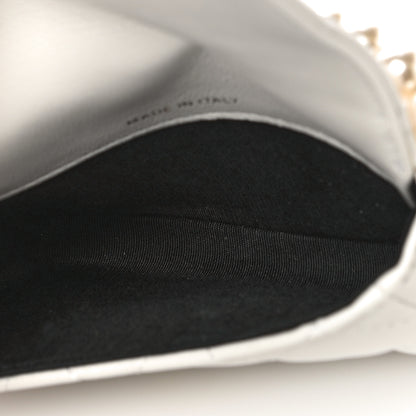 Chanel Calfskin Quilted About Pearls Card Holder Flap With Chain White 5 of 11