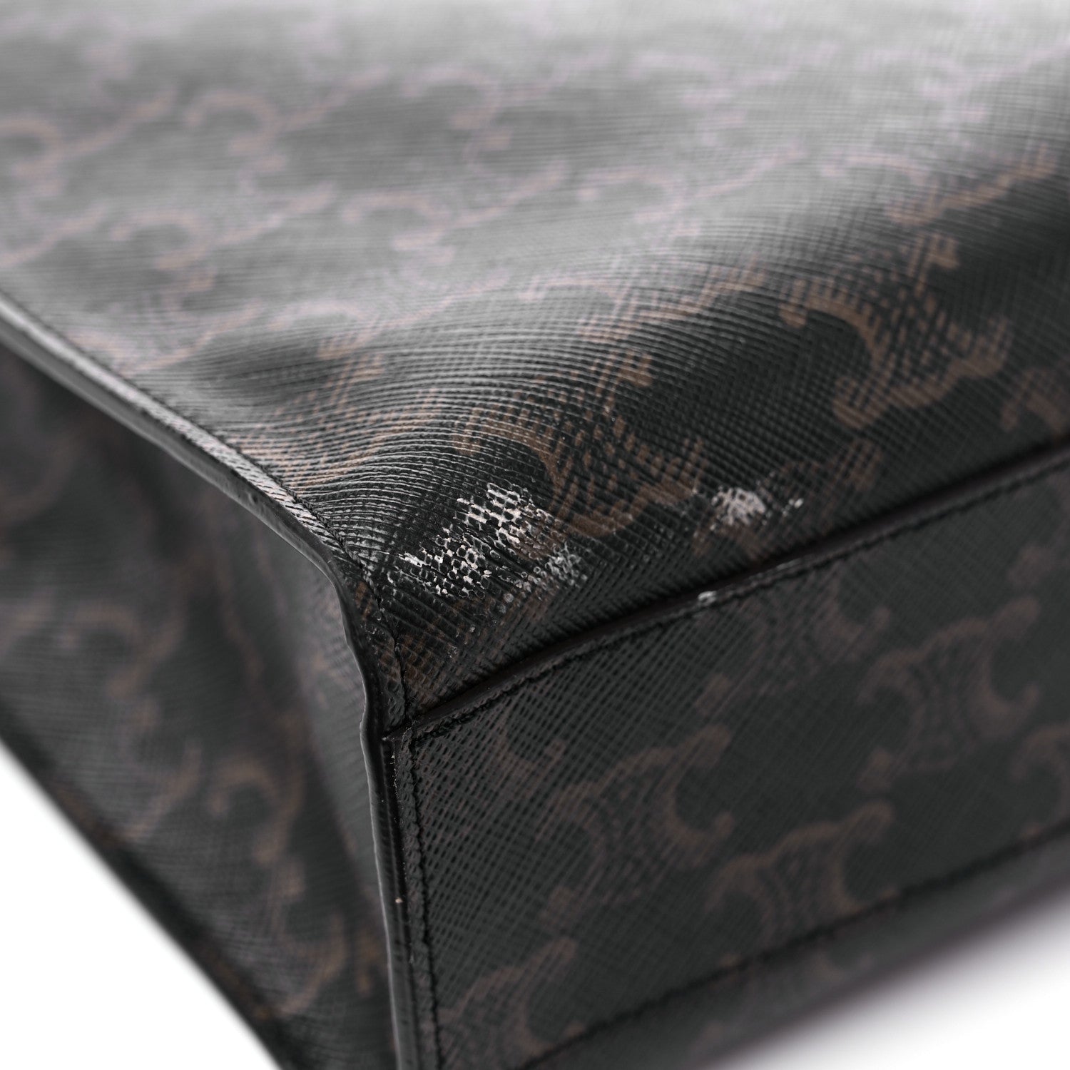 Celine Triomphe Canvas Calfskin Small Vertical Cabas Tan 9 of 9