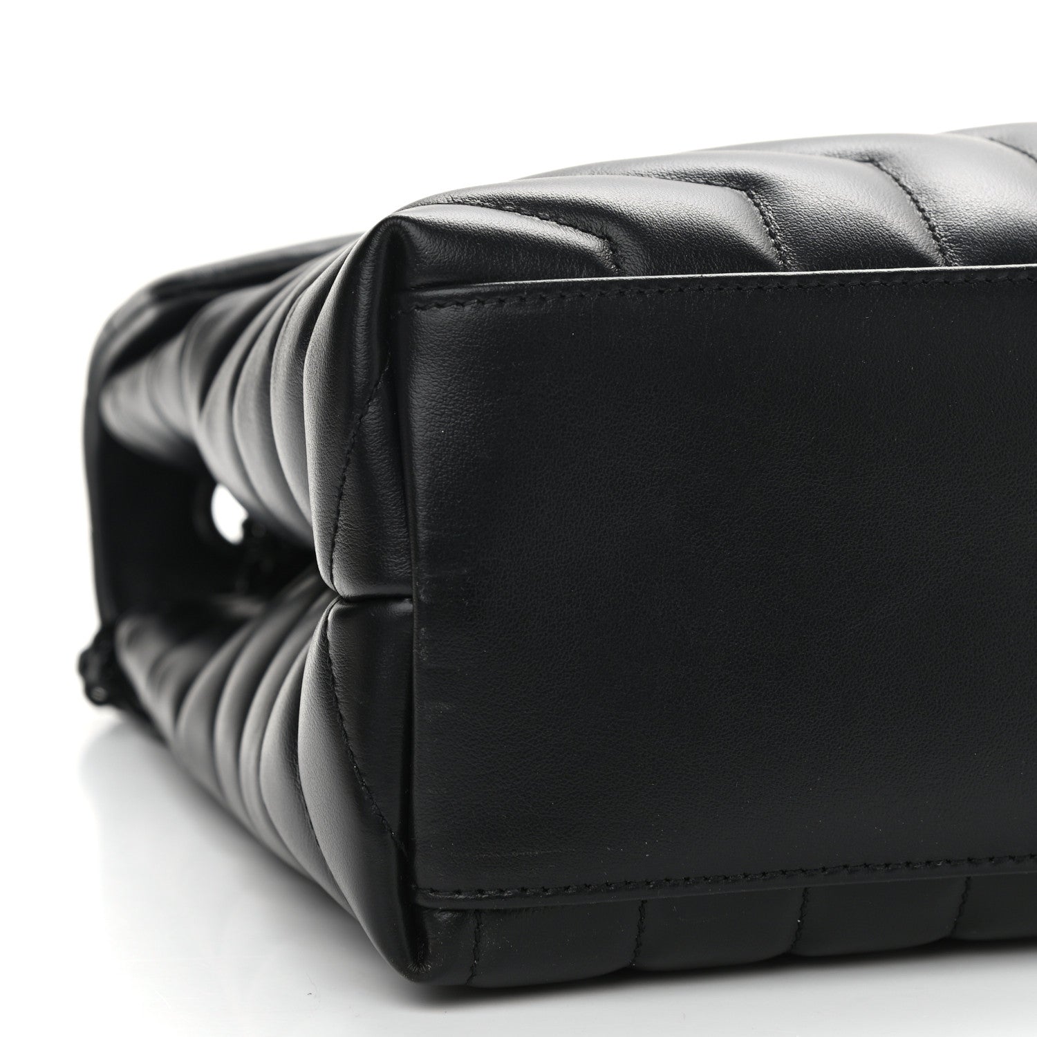 Saint Laurent Calfskin Y Quilted Monogram Medium Loulou Chain Satchel Black 9 of 12