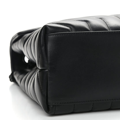 Saint Laurent Calfskin Y Quilted Monogram Medium Loulou Chain Satchel Black 9 of 12