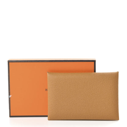 Hermes Epsom Calvi Card Case Sesame 10 of 10