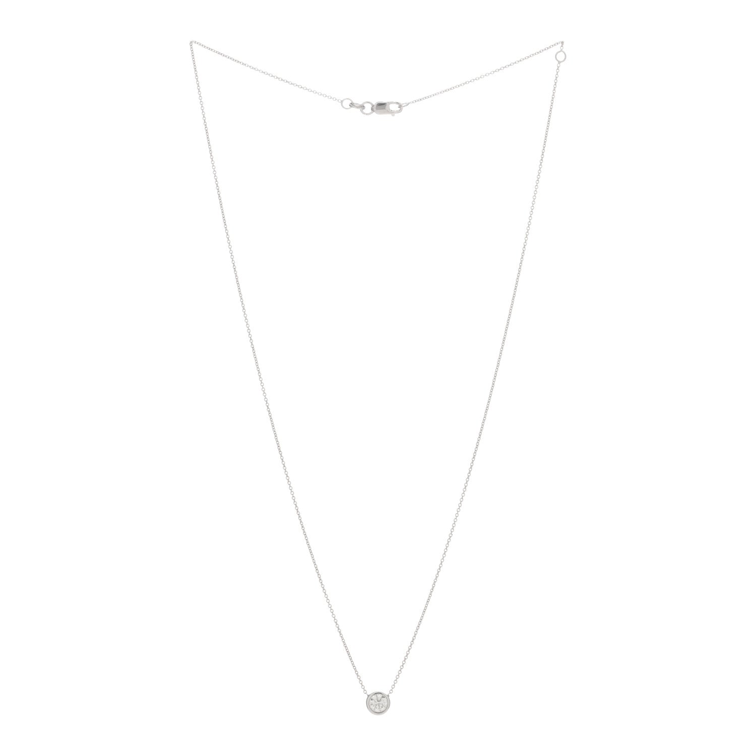 Roberto Coin 18K White Gold Diamond .38ct Diamonds by the Inch Pendant Necklace 2 of 5
