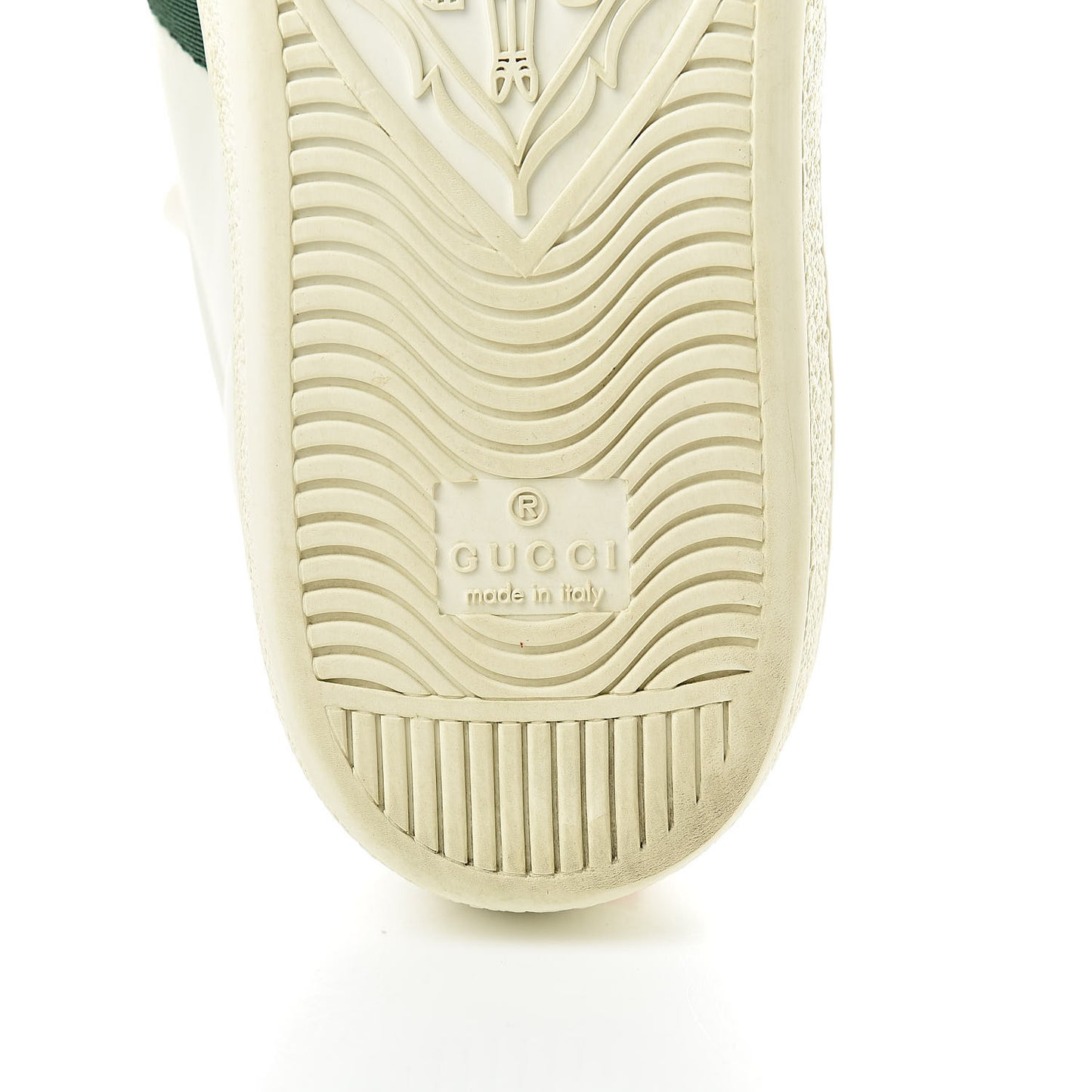 Calfskin Ayers Web Bee Embroidered Womens Ace Sneakers 38.5 White Green
