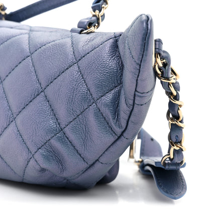 Chanel Iridescent Calfskin Quilted All About Waist Belt Bag Blue 11 of 13