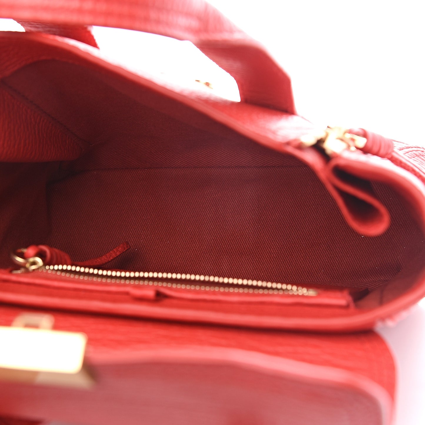 3.1 Textured Calfskin Mini Pashli Satchel Red