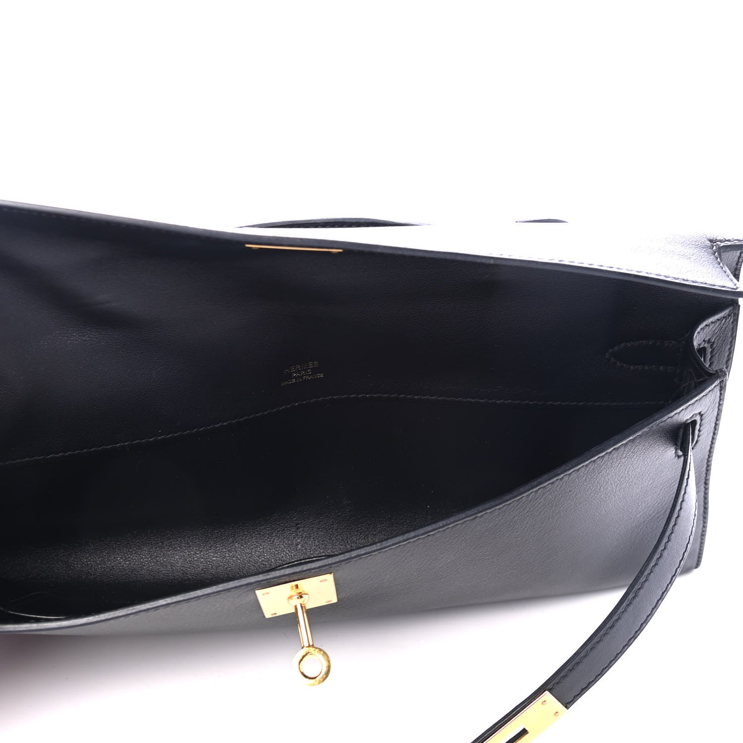 Hermes Swift Kelly Cut Clutch Pochette Black 4 of 4