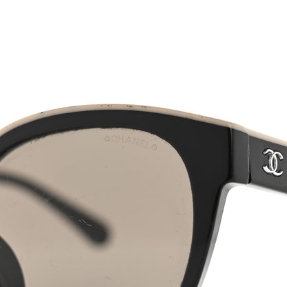 Chanel Acetate CC Butterfly Sunglasses 5414-A Black Beige 7 of 10