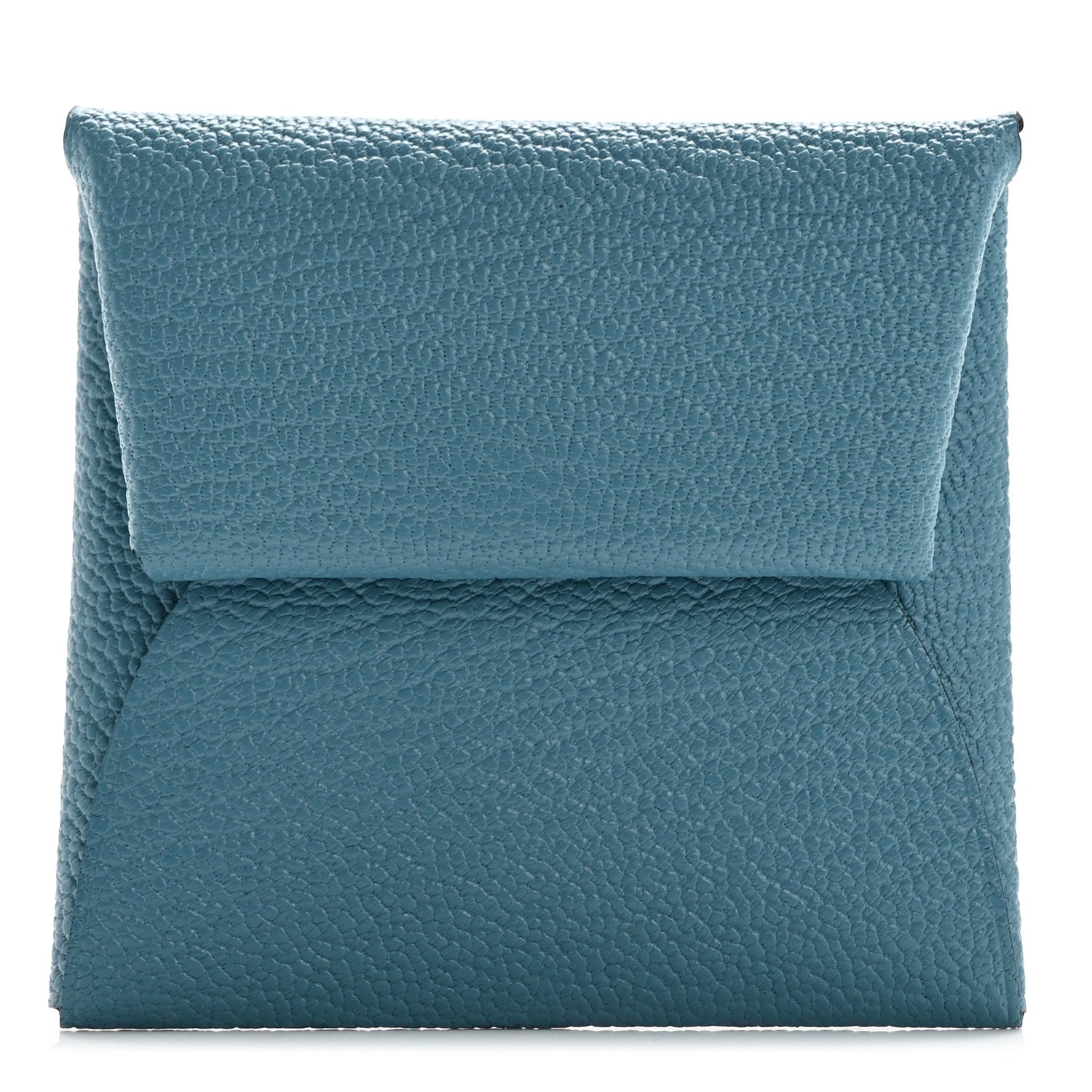 Hermes Chevre Mysore Bastia Coin Purse Bleu Aztec 1 of 9