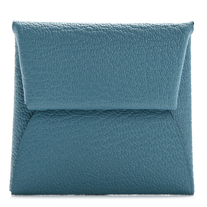 Hermes Chevre Mysore Bastia Coin Purse Bleu Aztec 1 of 9
