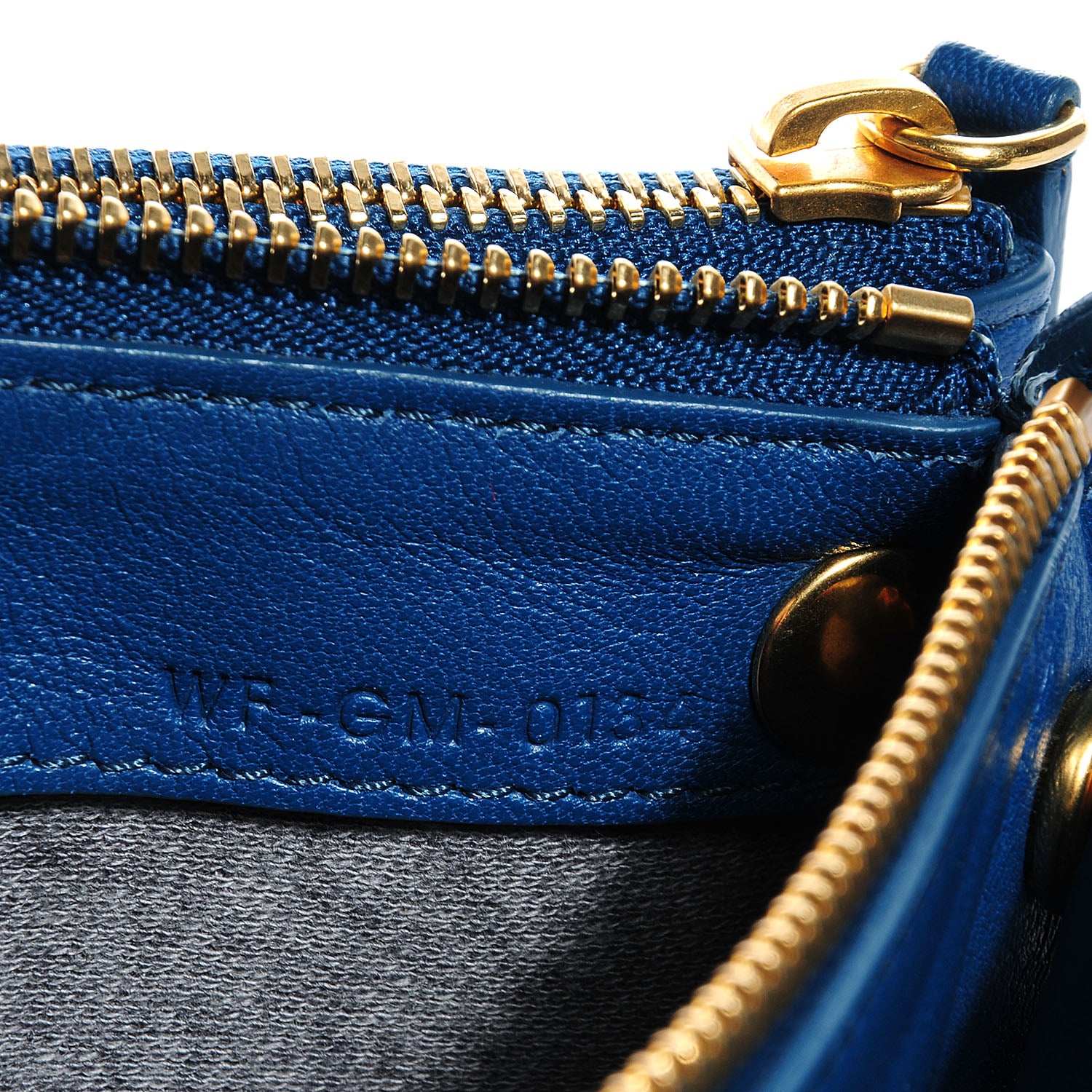Celine Lambskin Small Trio Crossbody Bag Metallic Blue 7 of 8