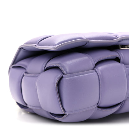 Bottega Veneta Lambskin Maxi Intreccio Padded Chain Cassette Crossbody Bag Lavender 8 of 9
