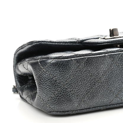 Chanel Metallic Caviar Quilted Extra Mini Flap Charcoal 9 of 11