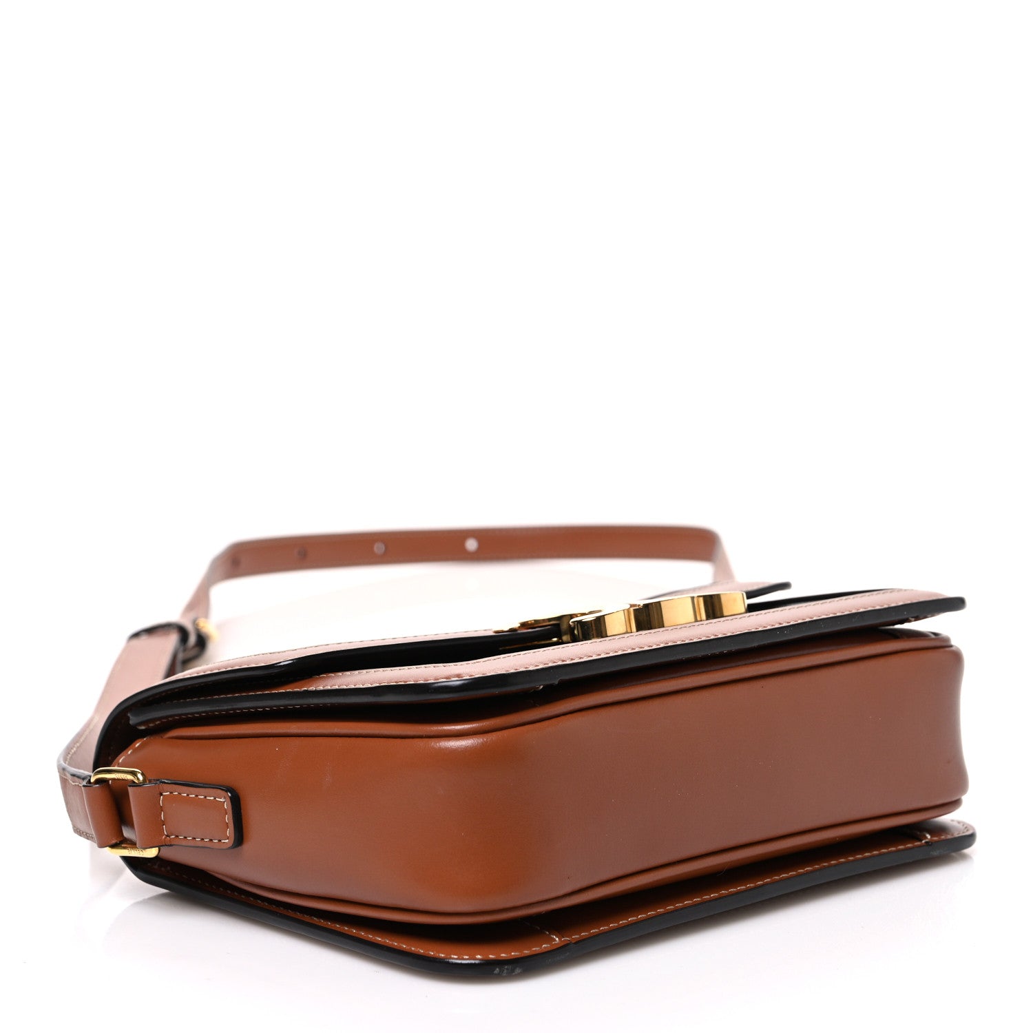 Celine Calfskin Triomphe Canvas Teen Triomphe Bag Tan 4 of 12