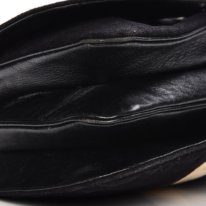 Gucci Velvet Web Blondie Medium Shoulder Flap Bag Black White 10 of 11