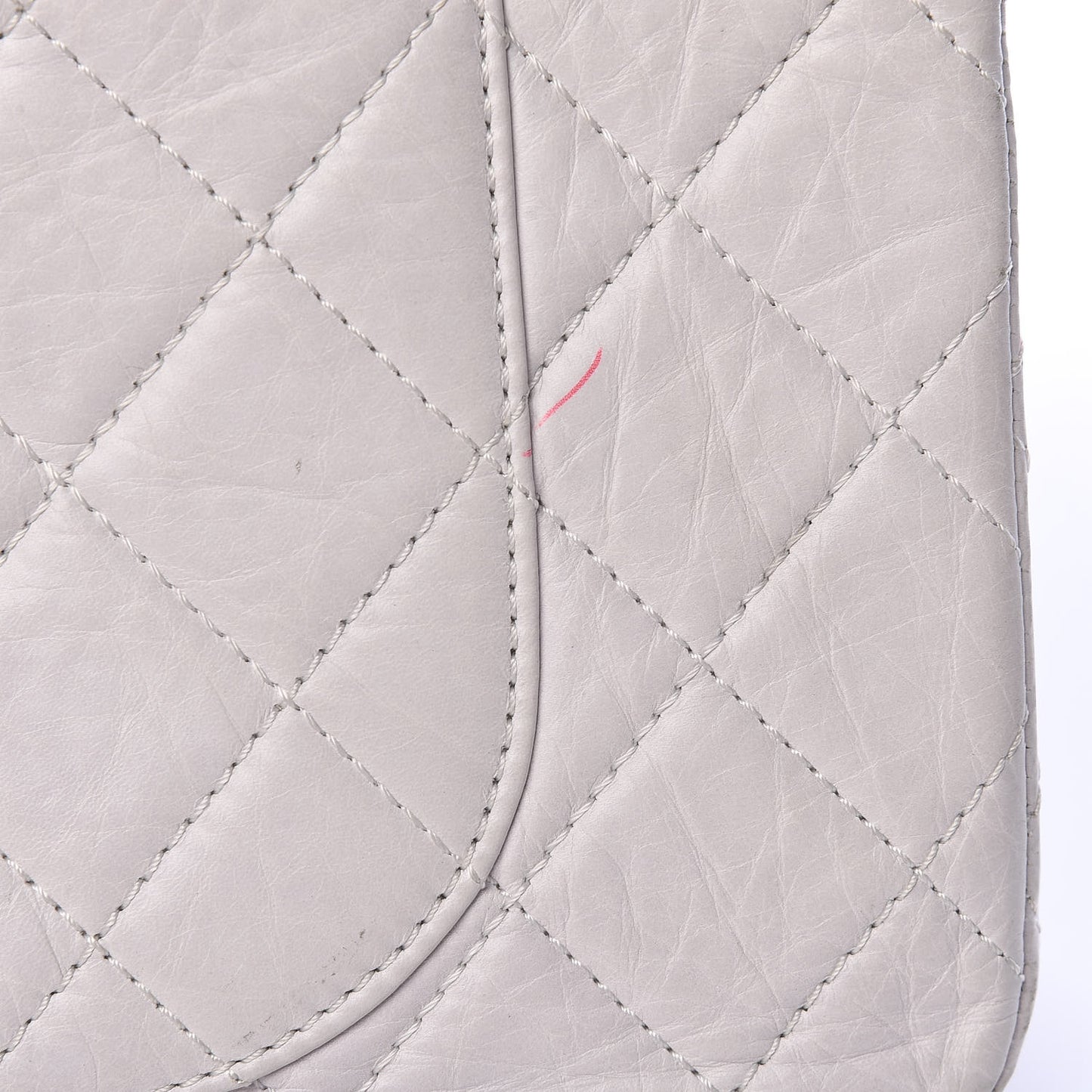 Aged Calfskin Quilted 50th Anniversary 2.55 Reissue 228 Flap White