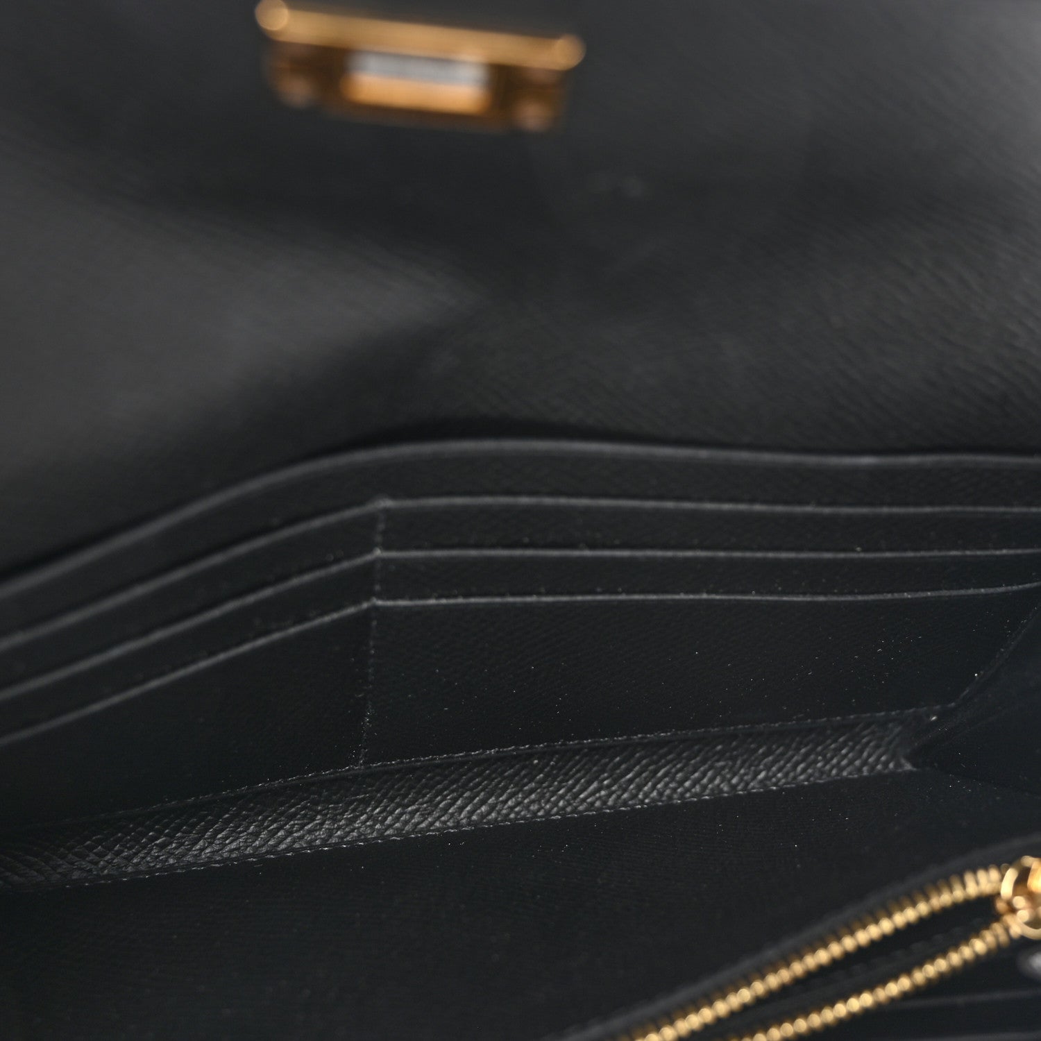 Hermes Epsom Kelly Longue Wallet Black 5 of 6