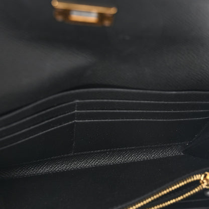 Hermes Epsom Kelly Longue Wallet Black 5 of 6