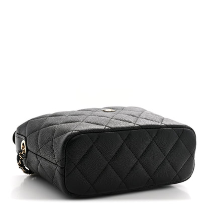 Chanel Caviar Quilted Hobo Clutch With Chain Black 4 of 11