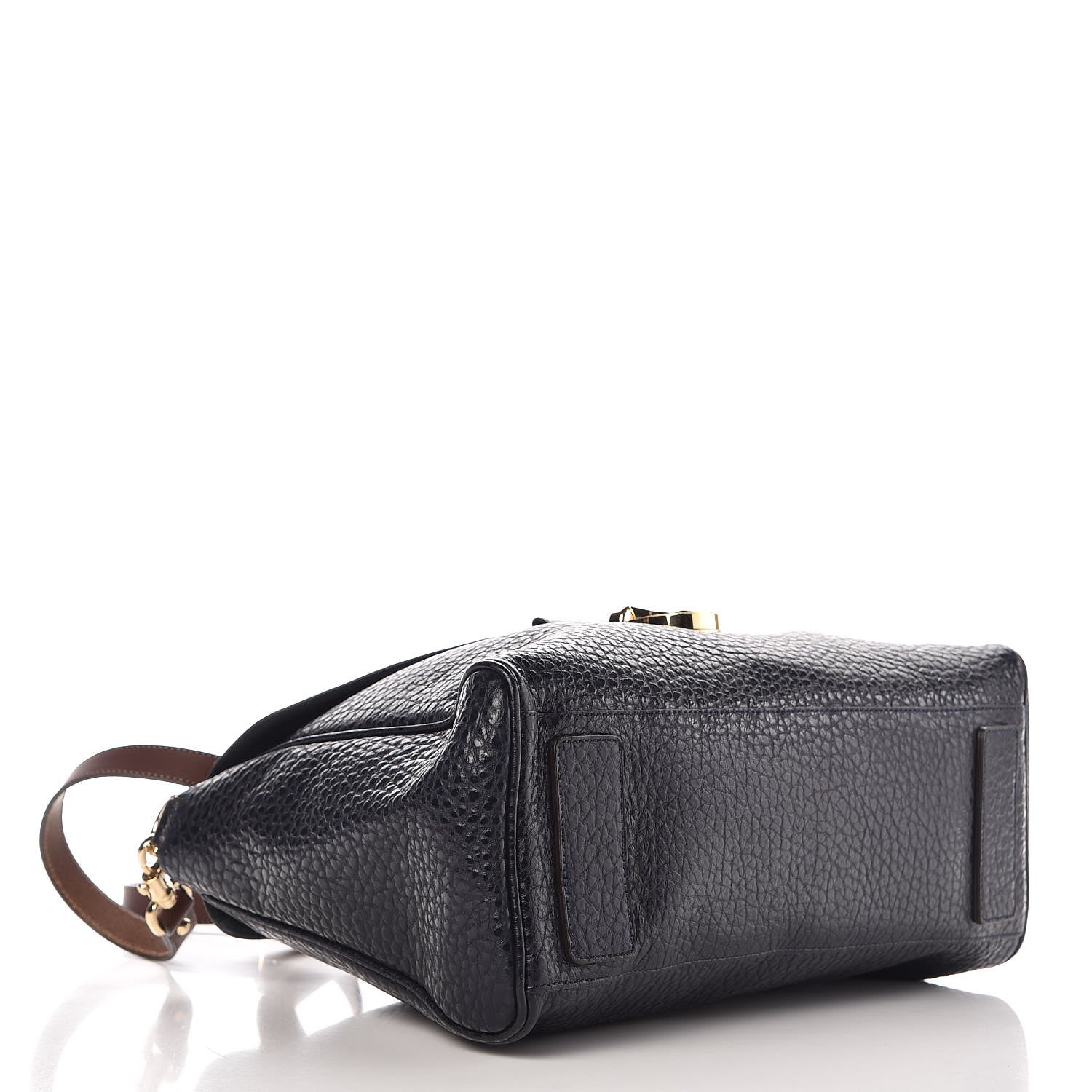 Mulberry Shiny Grain Polly Push Lock Satchel Midnight 5 of 10
