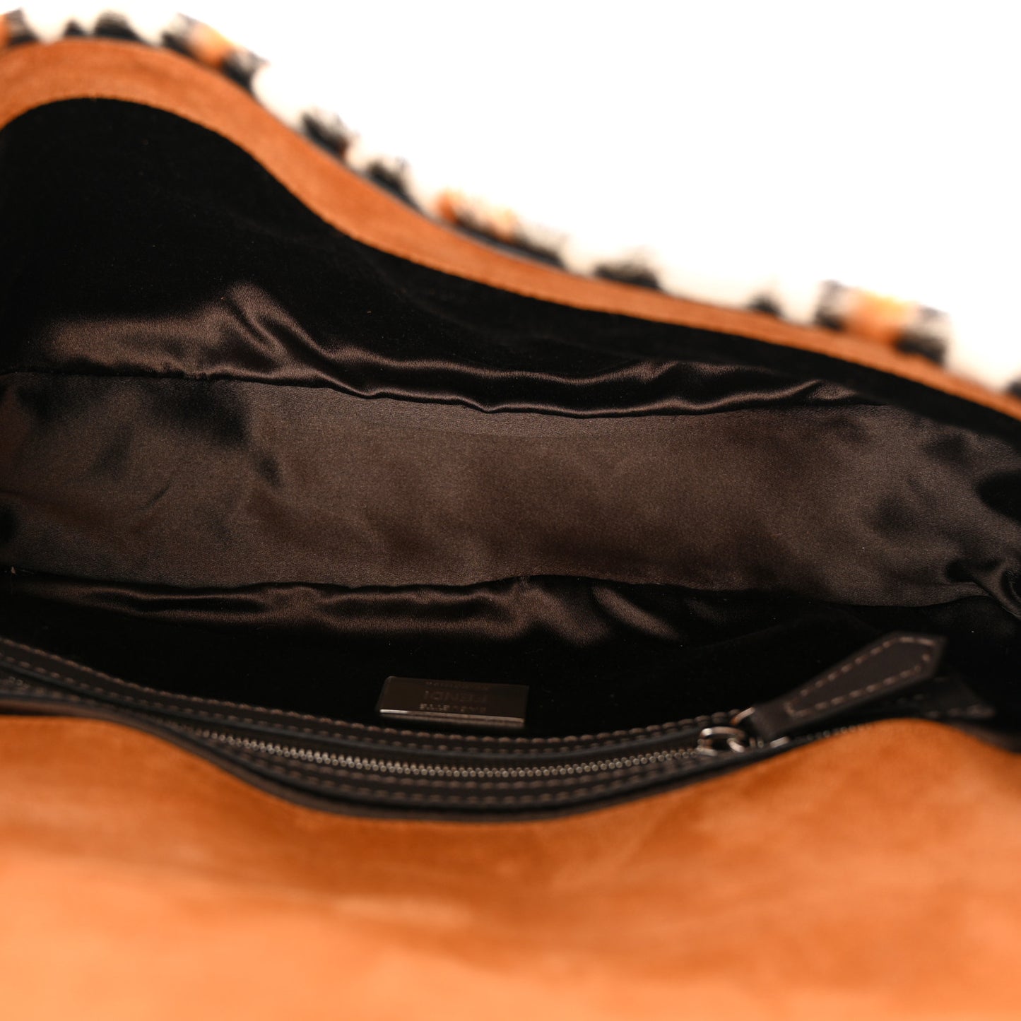 Calf Hair Leopard Print Baguette Moro