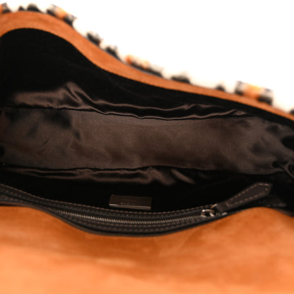 Fendi Calf Hair Leopard Print Baguette Moro 5 of 10