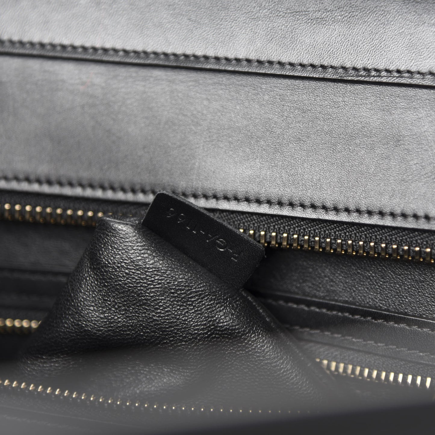 Baby Grained Calfskin Suede Mini Tri-Color Luggage Stone