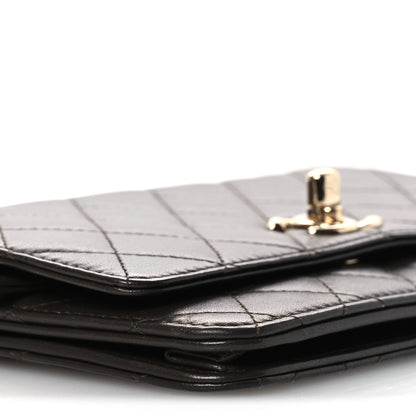Chanel Lambskin Quilted Trendy CC Wallet On Chain WOC Dark Brown 10 of 14