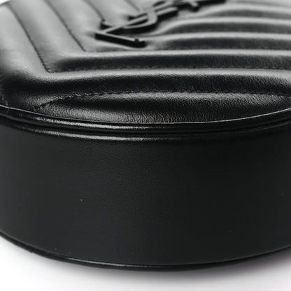 Saint Laurent Calfskin Matelasse Chevron Round Vinyle Camera Bag Black 9 of 9