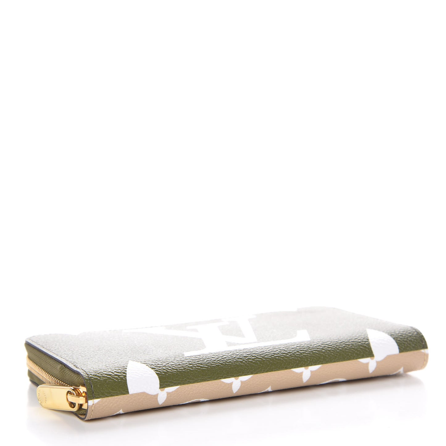 Monogram Giant Zippy Wallet Kaki White