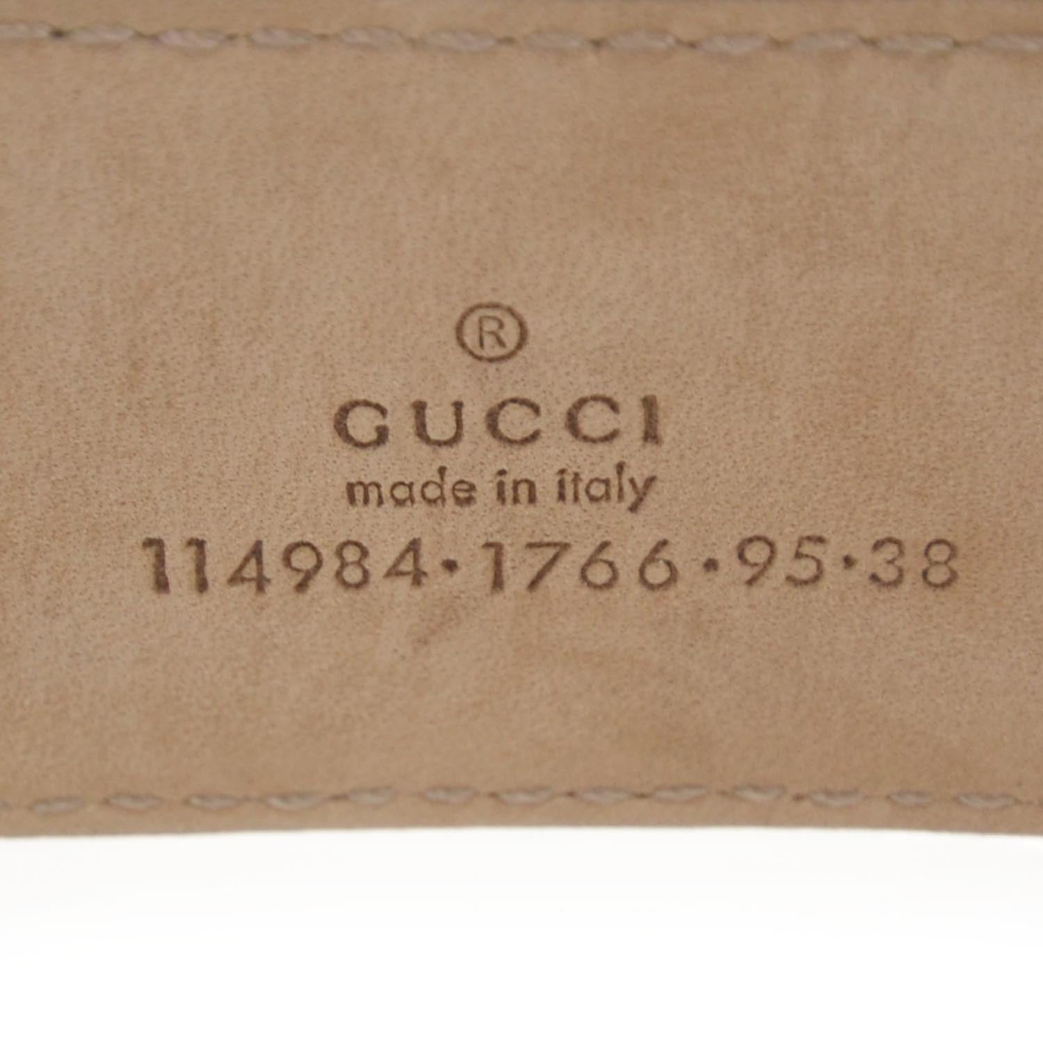 Gucci Leather Web GG Belt 95 38 4 of 5