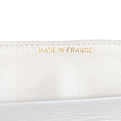 Lambskin Medium Single Flap White