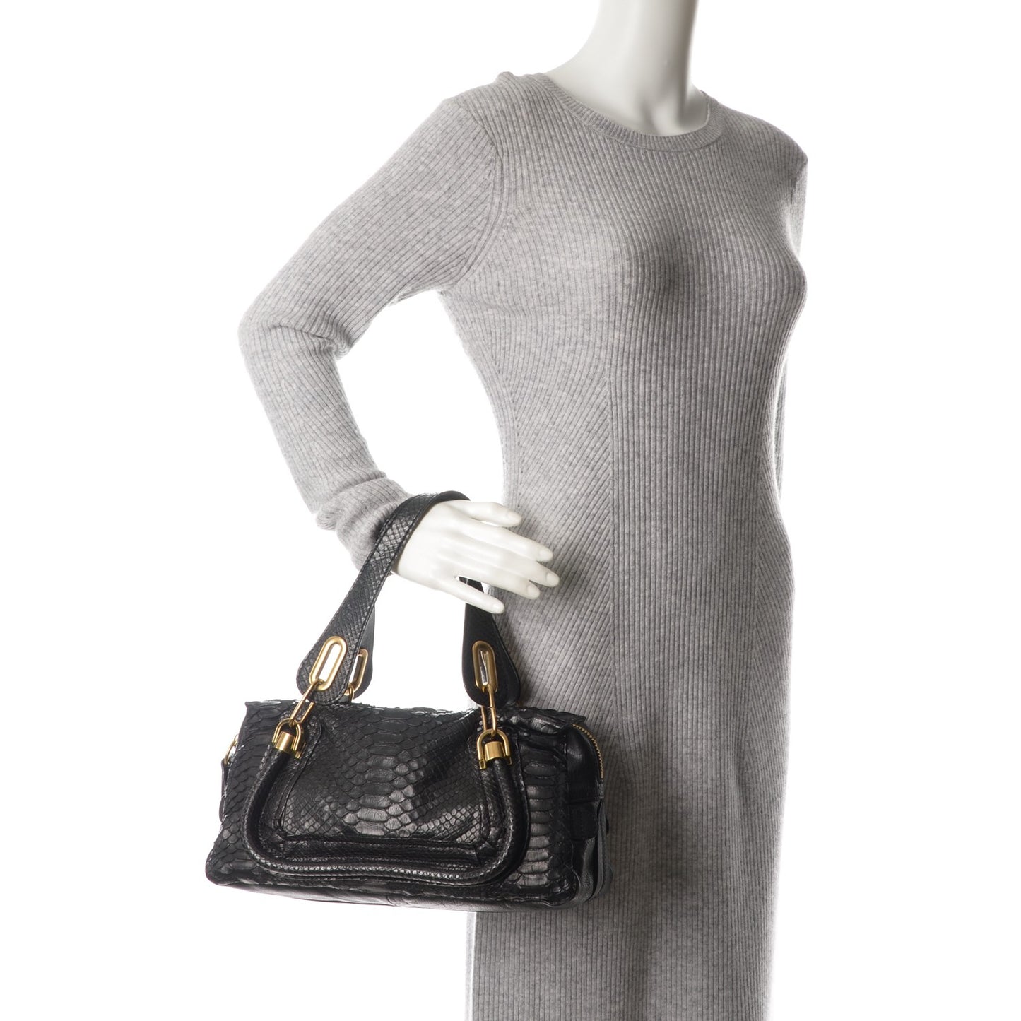 Python Calfskin East West Paraty Black