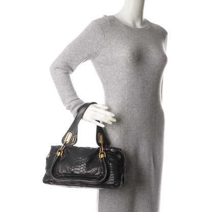 Chloe Python Calfskin East West Paraty Black 2 of 8