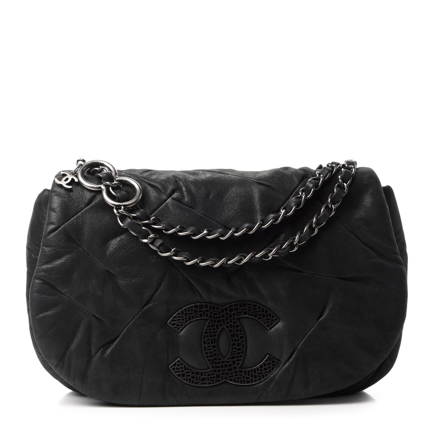 Chanel Iridescent Calfskin Glint Accordion Flap Black 1 of 11