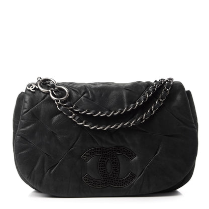 Chanel Iridescent Calfskin Glint Accordion Flap Black 1 of 11