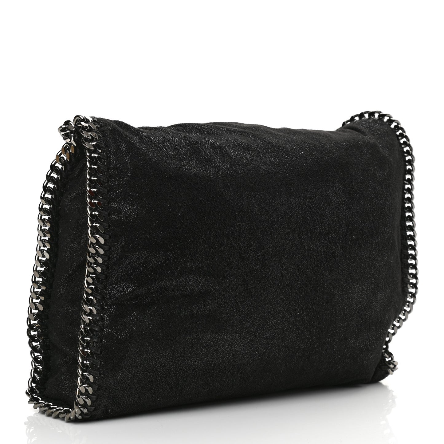 Shaggy Deer Small Falabella Fold Over Tote Black