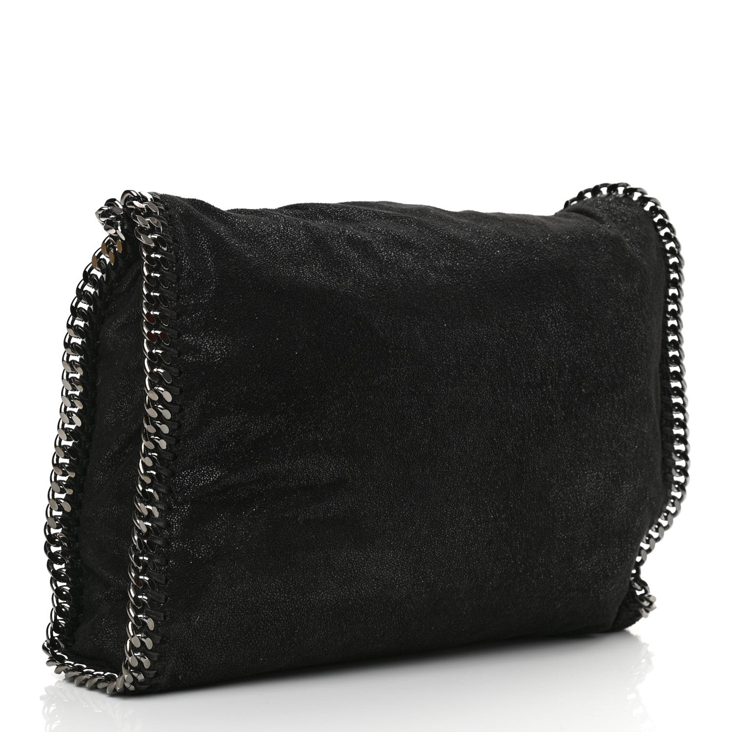 Stella McCartney Shaggy Deer Small Falabella Fold Over Tote Black 2 of 8