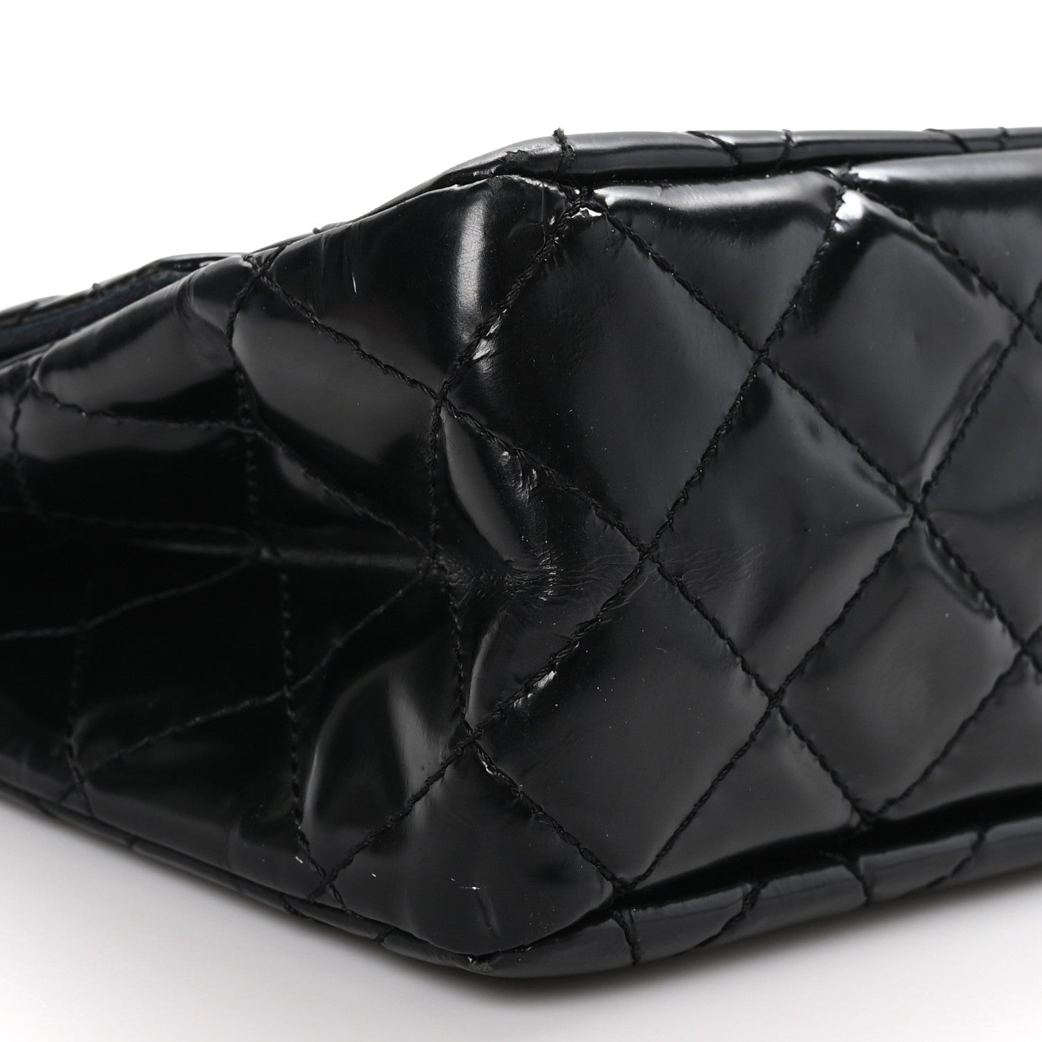 Chanel Patent Quilted 2.55 Reissue 227 Double Flap Black 9 of 10