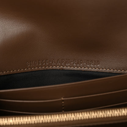 Fendi Vitello Soft F is Fendi Bi-Color FF 1974 Embossed Continental Envelope Wallet On Chain Maya Black 5 of 11