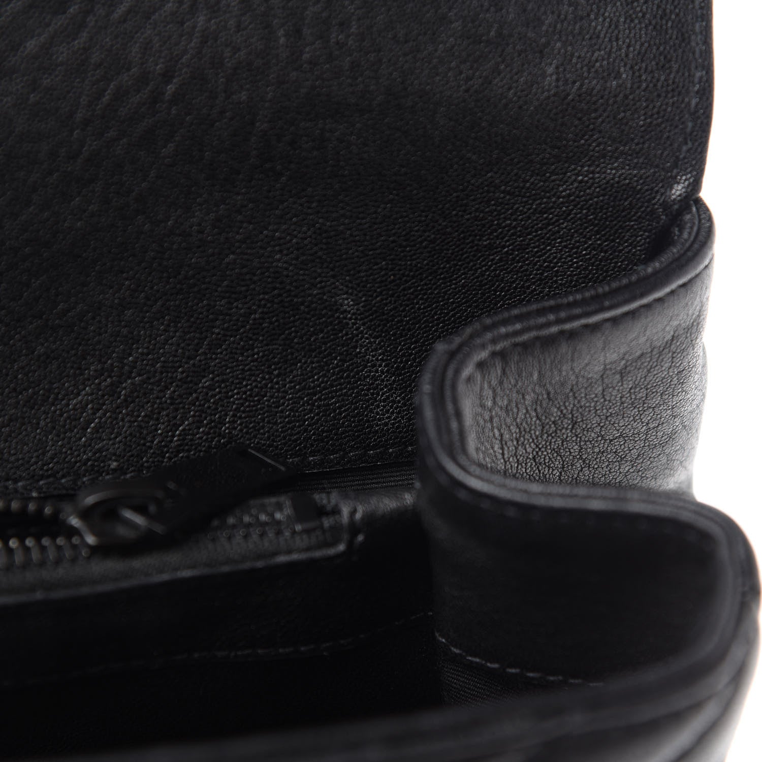 Saint Laurent Sheepskin Matelasse Chevron Monogram Monochrome Large College Satchel Black 17 of 18
