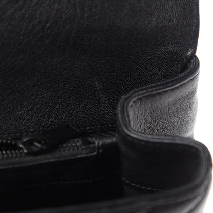 Saint Laurent Sheepskin Matelasse Chevron Monogram Monochrome Large College Satchel Black 17 of 18