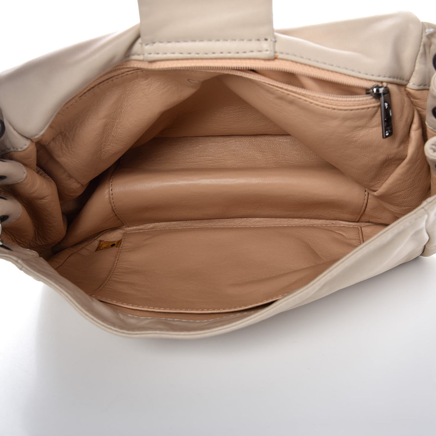 Smooth Calfskin Luxe Ligne Flap Light Beige