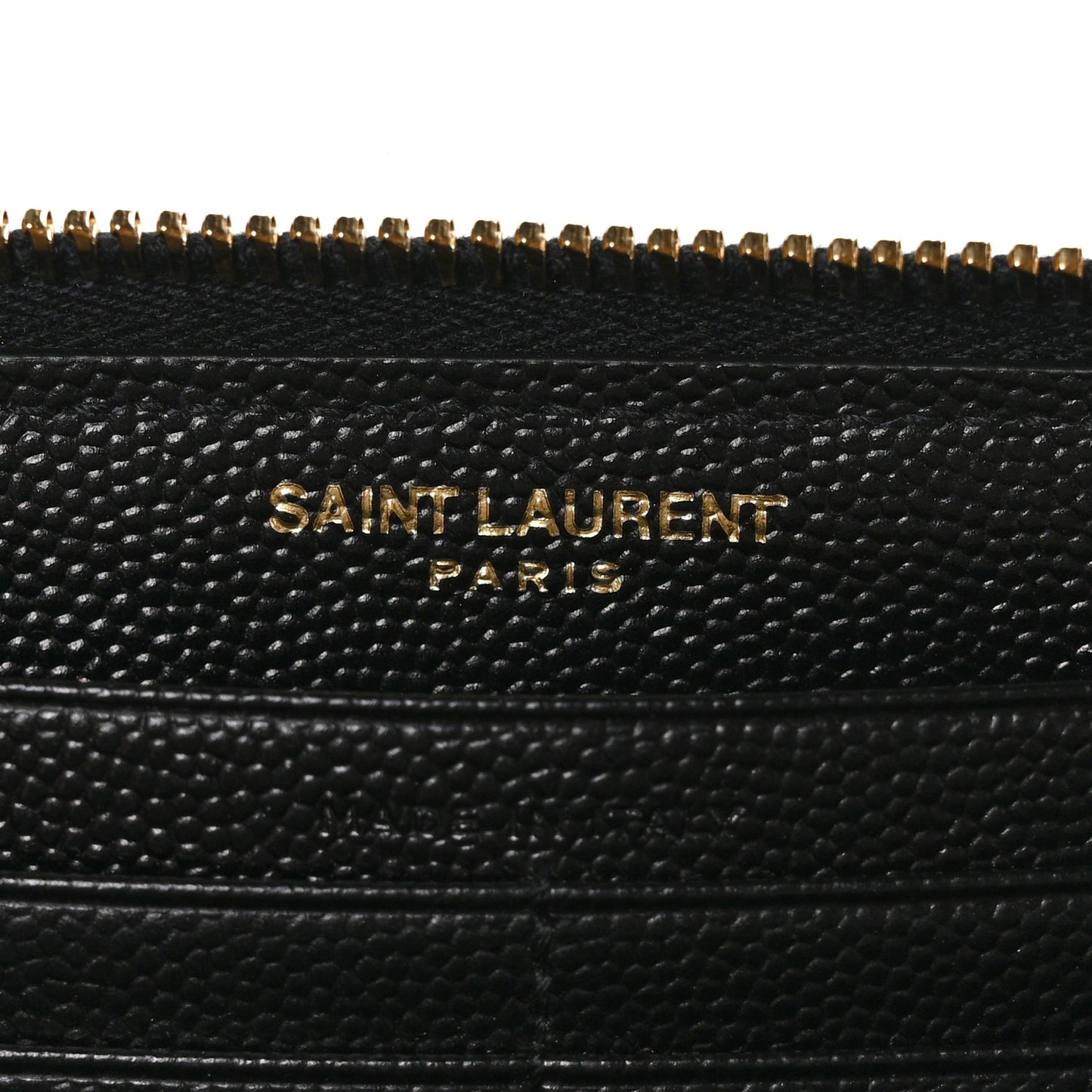 Grain De Poudre Matelasse Chevron Monogram Zip Around Wallet Black