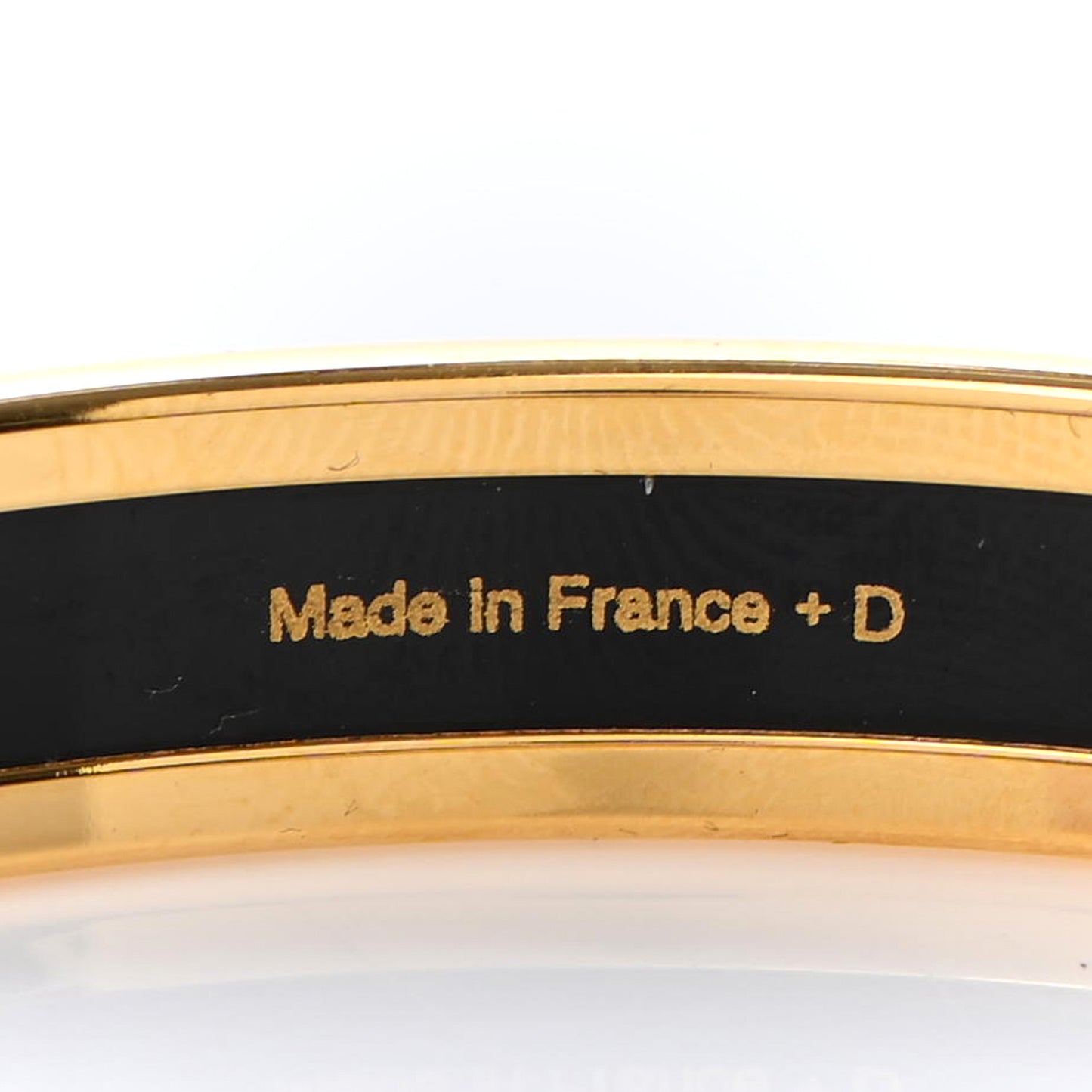 Enamel Printed Narrow Tressages d'Apparat Croisillons Bracelet Black