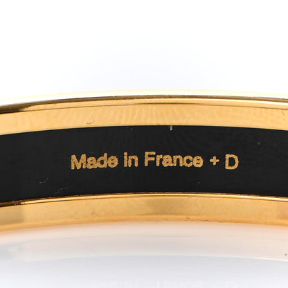Hermes Enamel Printed Narrow Tressages d'Apparat Croisillons Bracelet Black 5 of 5