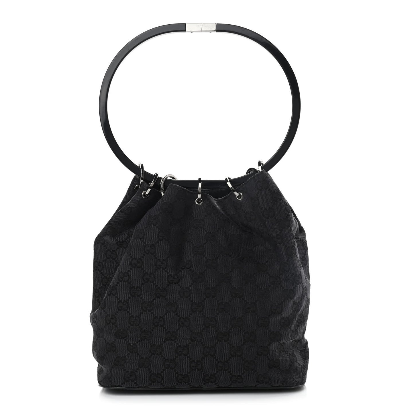 Monogram Loop Bucket Tote Black