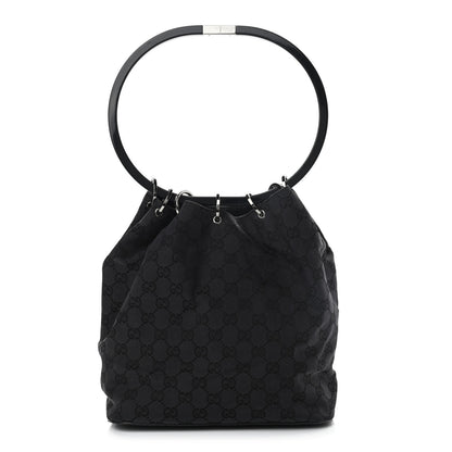 Gucci Monogram Loop Bucket Tote Black 1 of 11