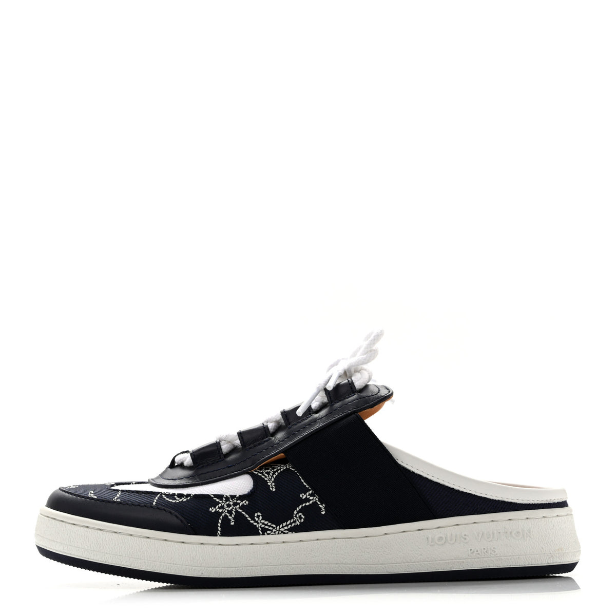Louis Vuitton Canvas Monogram Lous Open Back Sneaker 38 Navy Blue 1 of 12
